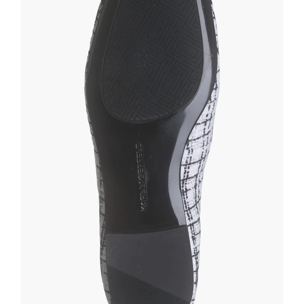 Karl Lagerfeld Zofia Ballet Flats in Black and White NWT - Picture 6 of 6